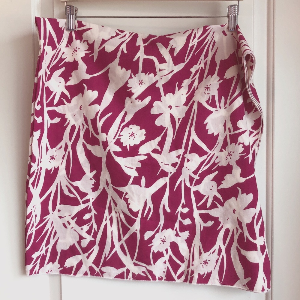 Floral Square Cotton Lightweight Scarf Pink White - MEASUREMENTS IN LISTING